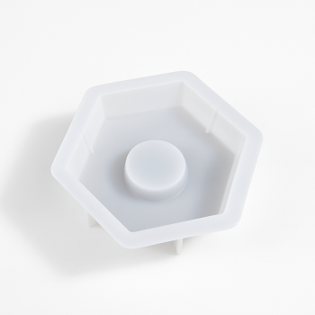 Altıgen Dekoratif Saat Kalıbı Seti - Hobi Silikon Kalıbı -Kod:1078  Gold saat