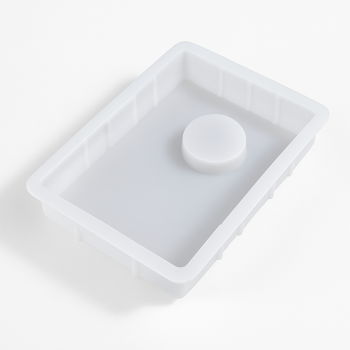 Dikdörtgen Dekoratif Saat Silikon Kalıp Seti - Hobi Silikon Kalıbı -Kod:437  SİLVER saat