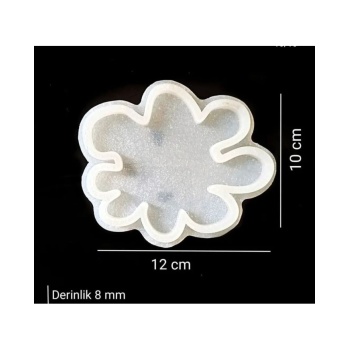 5 Adet 12cm x 10cm - Bulut Kenar Bardak Altı Kalıbı - Snt B100inci