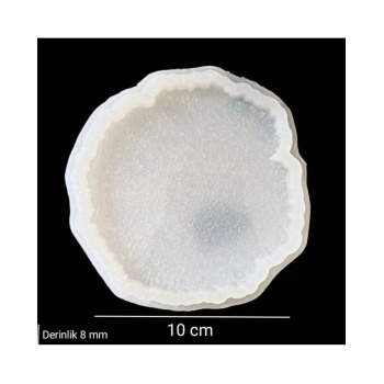 5 Adet Epoksi Doğal Taş Görünümlü Altlık Kalıbı 10cm derinlik 8  mm - Sntb104 (İnci)