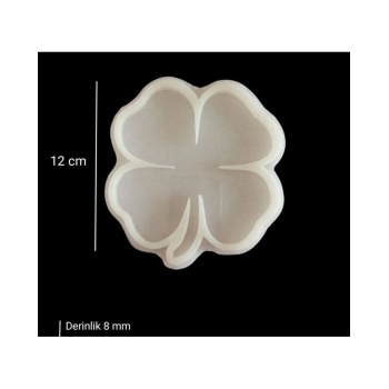 5 Adet 12cm - Yonca Model Bardak Altı Kalıbı