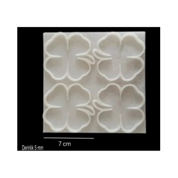 5 Adet Dörtlü Yonca Magnet Kalıbı - Hobi Silikon Kalıbı