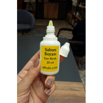 1 adet Sabun Boyası veya Renklendirici - Sarı - 30 ml