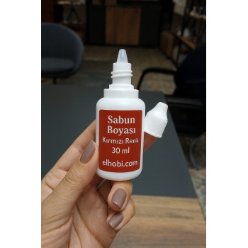 1 Adet  Sabun Boyası veya Renklendirici - Kırmızı - 30ml