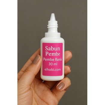 1 adet Sabun Boyası veya Renklendirici - Pembe - 30 ML
