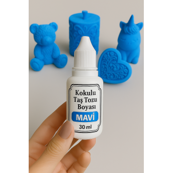 Mavi Renk -  Kokulu Taş Tozu Boyası - 30 ml