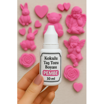 Pembe Renk -  Kokulu Taş Tozu Boyası - 30 ml