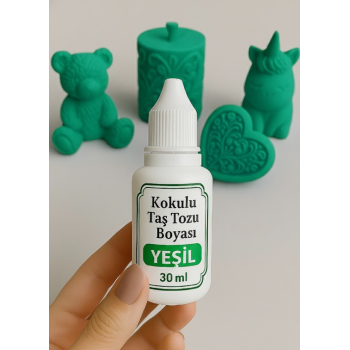 Yeşil Renk -  Kokulu Taş Tozu Boyası - 30 ml