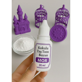Mor Renk -  Kokulu Taş Tozu Boyası - 30 ml