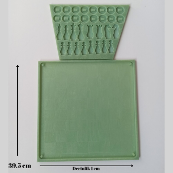 Satranç  Silikon Kalıbı seti - Kod:1046- SNT-S153(inci)
