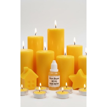 Sıvı Mum Boyası - Sarı - 30 ml