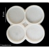 5 Adet 8 cm Dörtlü Yuvarlak Bardak Altı Kalıbı - Hobi Silikon Kalıbı -SNTB112 (inci)