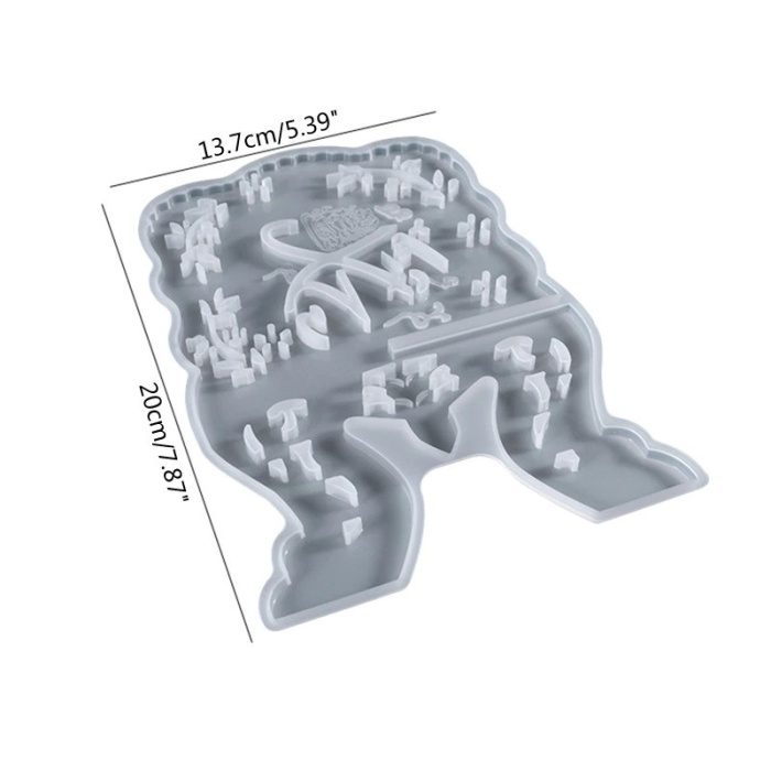 Rahle Allah Muhammed Çift Taraflı  Epoksi  Reçine Silikon Kalıp  -Kod:30