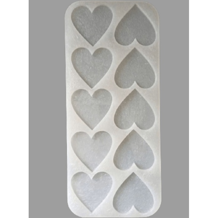 10lu Kalp - Hobi Silikon Kalıbı- Kod:inci Sntm128