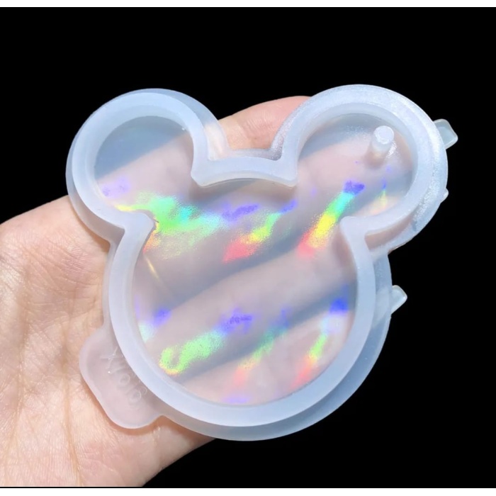 8,5cm x 7,7cm Hologramlı Mickey Fare Epoksi Kalıbı - Kod:537