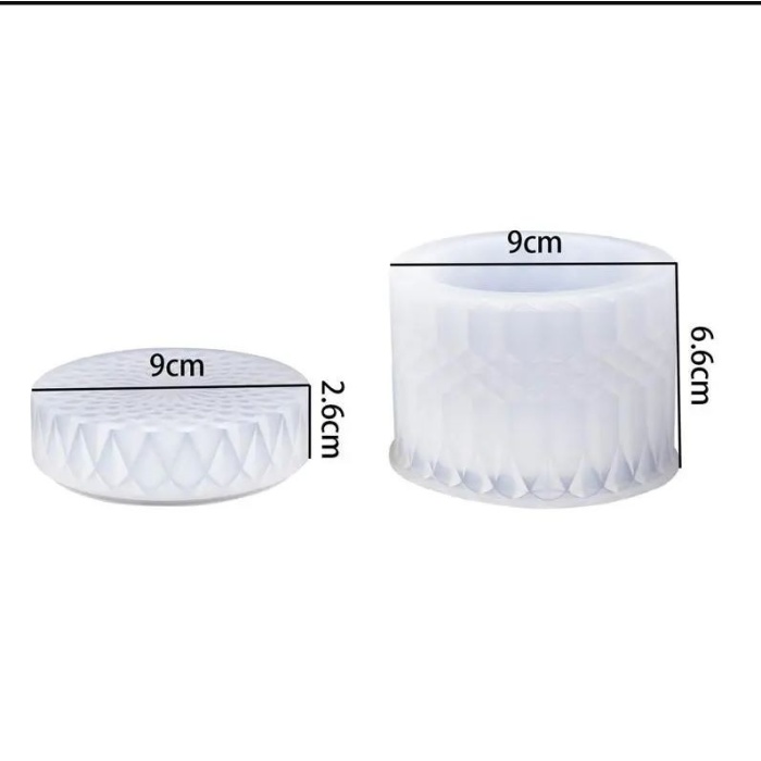 Desenli Şekerlik Silikon Kalıbı - Hobi Silikon Kalıbı -Kod:472