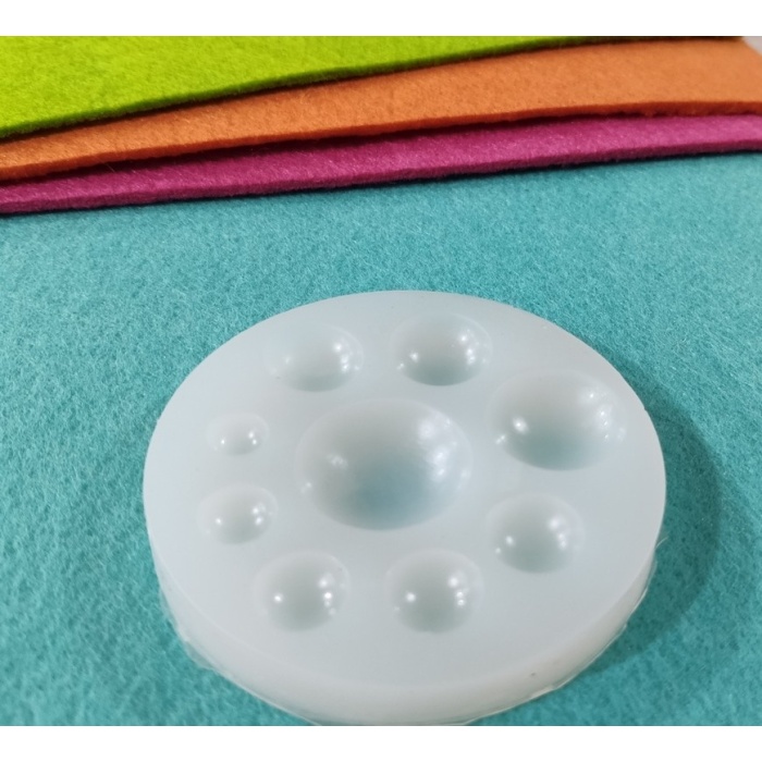 Kolye Reçine Epoksi,Mum,Sabun ve Beton Kalıbı - Minik Yuvarlaklar -Kod:09