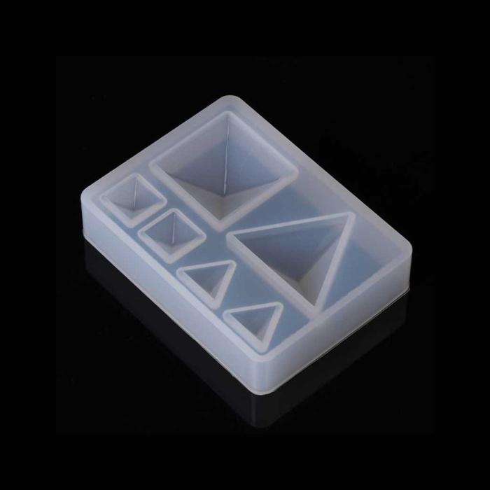 Minik Piramit Reçine Epoksi Silikon Kalıbı -Kod:40