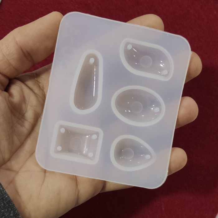 Çoklu Oval Reçine Epoksi Kalıp - Kolye Ucu Takı 5li -Kod:114