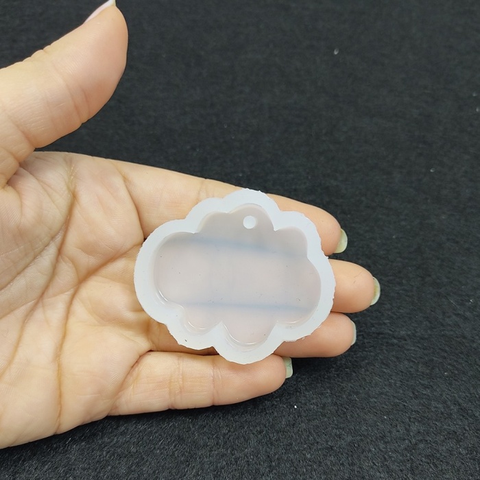 Reçine Epoksi Kalıp Kolye Anahtarlık Bulut - A6