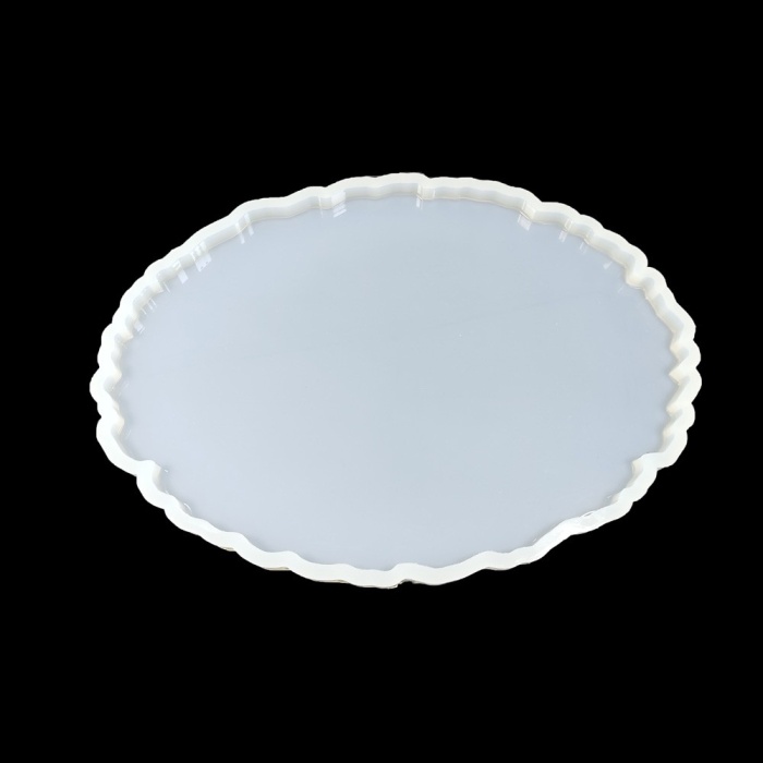 Dalgalı Oval Tepsi Reçine Epoksi Kalıp - T7