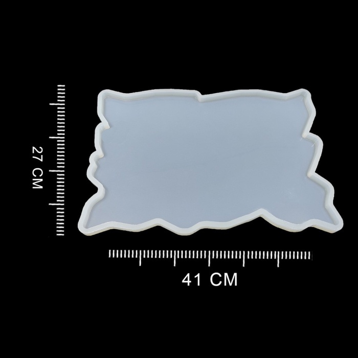 Dalgalı Dikdörtgen Tepsi  Epoksi Silikon Kalıp - T8