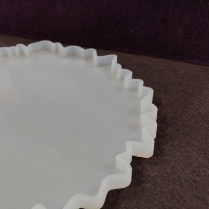 Tırtıklı Bardak Alti Reçine Epoksi ve Beton Kalıbı -Kod:177