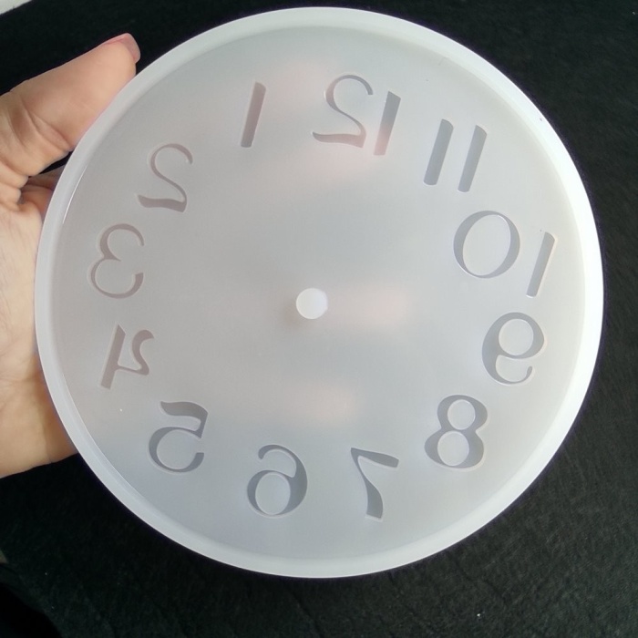 Reçine Epoksi ve Beton Saat Kalıbı 14.7 cm -Kod:197