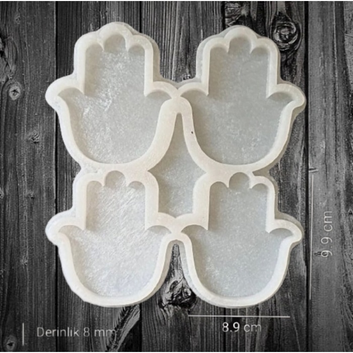 4lü Fatmanın Eli - Hobi Silikon Kalıbı - SNTB113 (İnci)