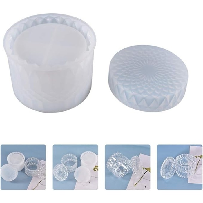 Desenli Şekerlik Silikon Kalıbı - Hobi Silikon Kalıbı -Kod:472