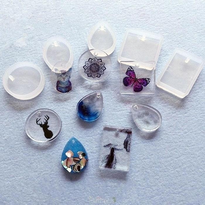 Kolye Reçine Epoksi Kalıp - Minik Dörtgen -Kod:131