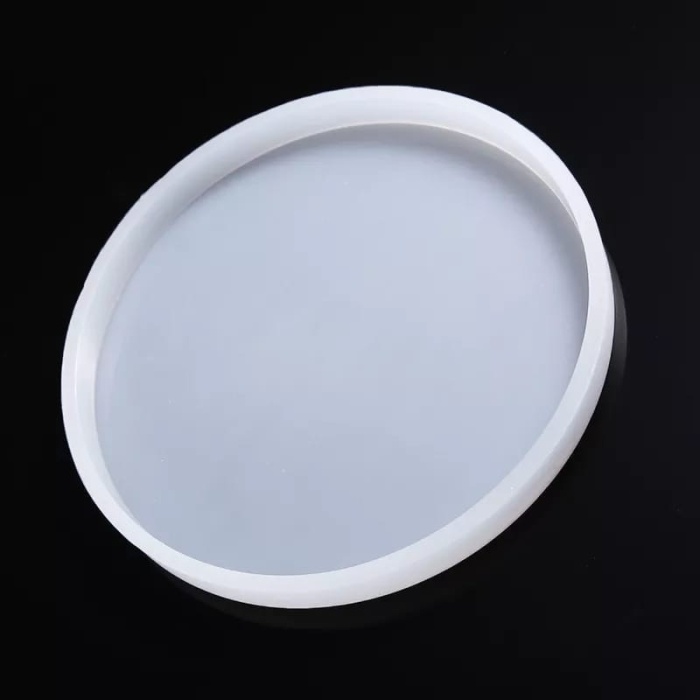 Yuvarlak Bardak Altı Reçine Epoksi Silikon Kalıp - 12,5 x 12,5 cm x 8.5 mm-Kod:1016