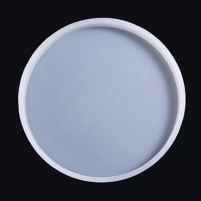 Yuvarlak Bardak Altı Reçine Epoksi Silikon Kalıp - 12,5 x 12,5 cm x 8.5 mm-Kod:1016