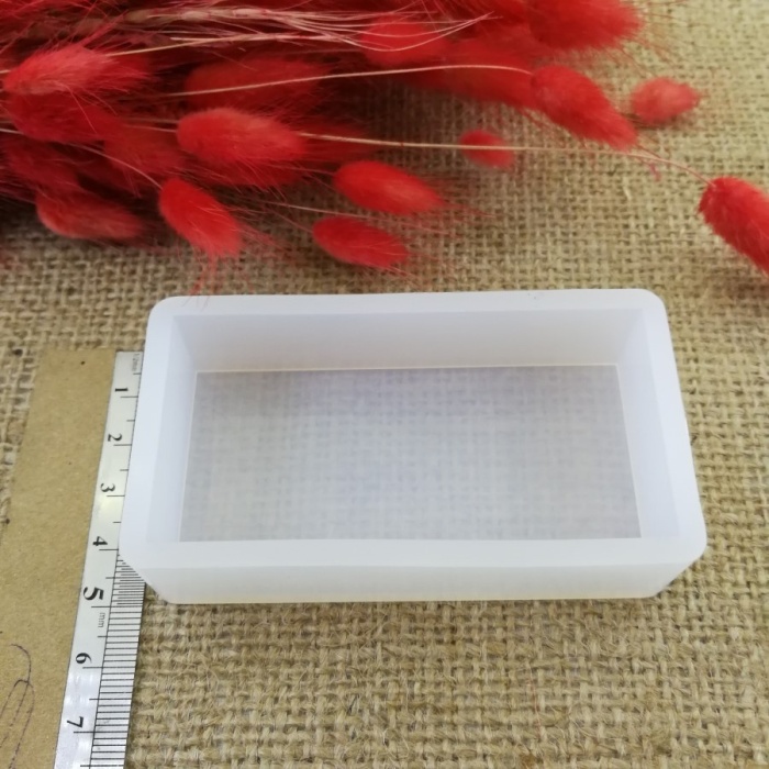 Dikdörtgen Reçine Epoksi,Mum,Sabun ve Beton Kalıbı 8 cm -Kod:58