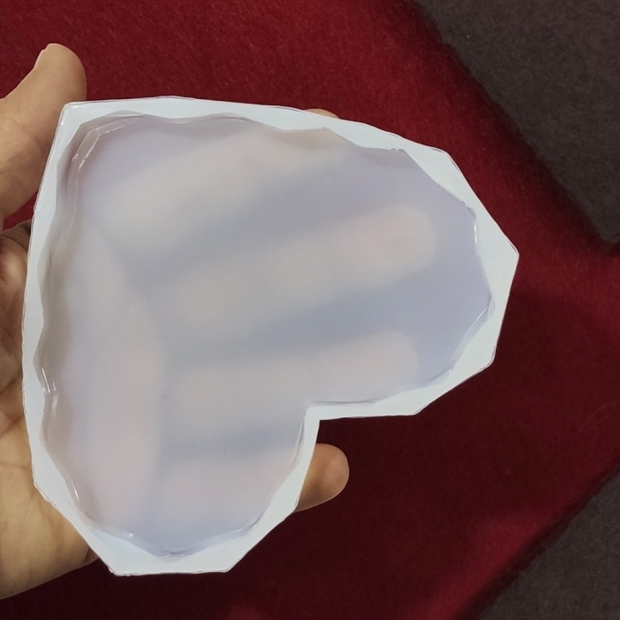 Köşeli Kalp Şeklinde  Reçine Epoksi,Mum,Sabun Kalıbı-Kod:31