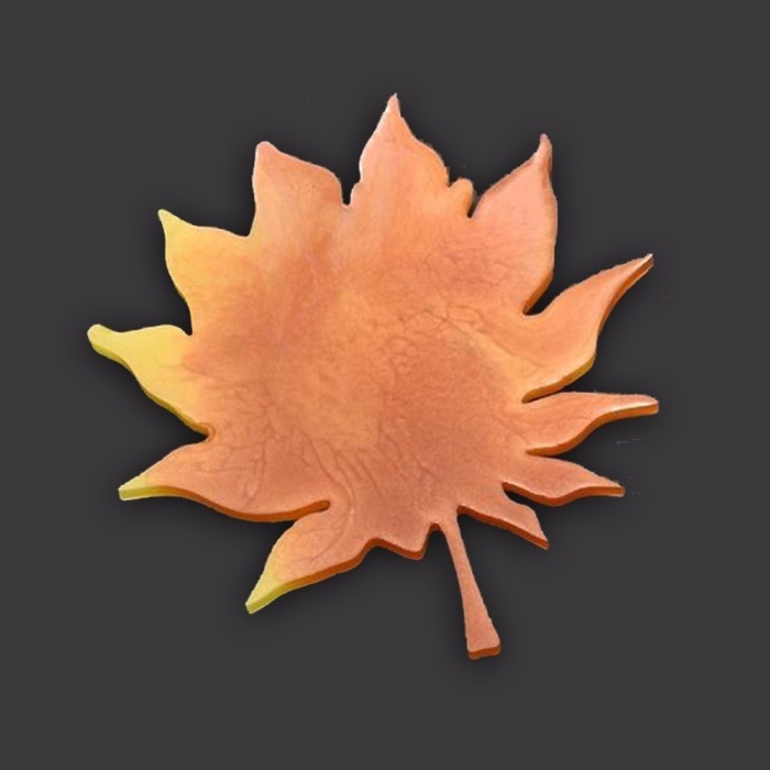 Yaprak Reçine Epoksi ve Beton Kalıbı - Bardak Altı -Kod:178