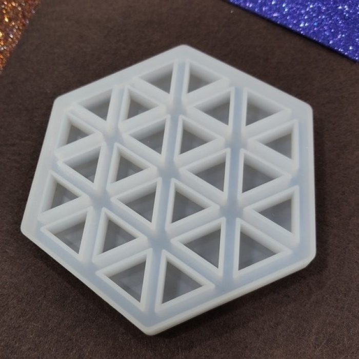 Altıgen Bardak Altı Reçine Epoksi ve Beton Kalıbı -Kod:193