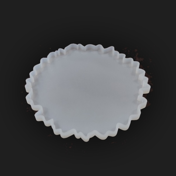 Tırtıklı Bardak Alti Reçine Epoksi ve Beton Kalıbı -Kod:177