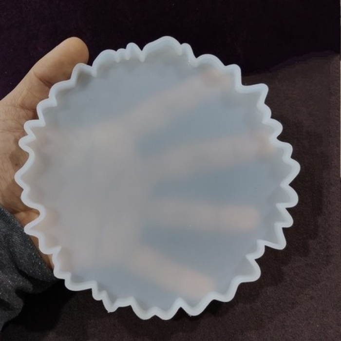 Tırtıklı Bardak Alti Reçine Epoksi ve Beton Kalıbı -Kod:177