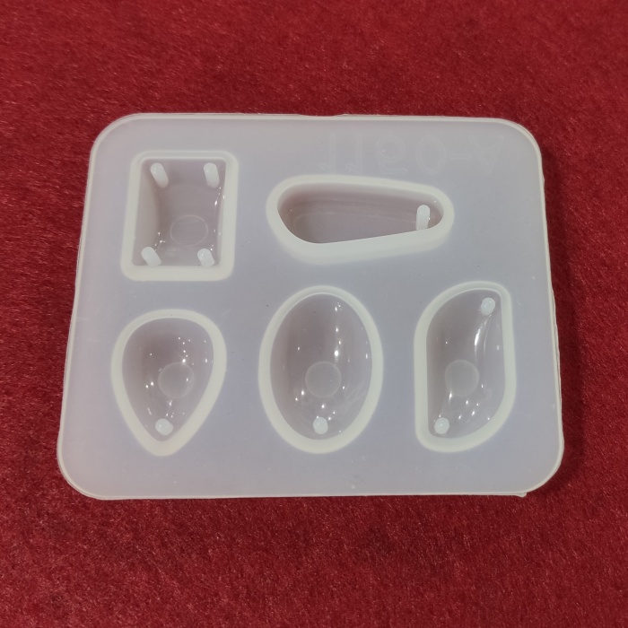 Çoklu Oval Reçine Epoksi Kalıp - Kolye Ucu Takı 5li -Kod:114