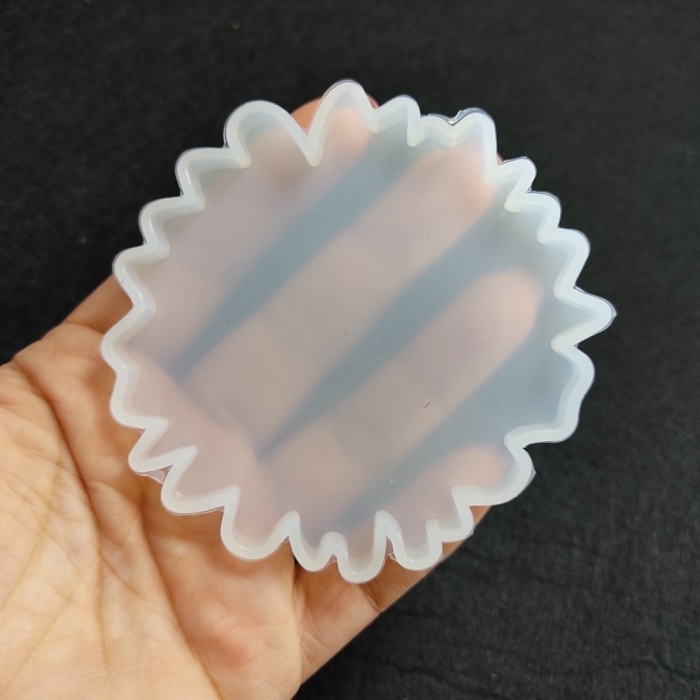 Bardak Altı Tırtıklı Epoksi,Mum,Sabun ve Beton Kalıbı -Kod: 32