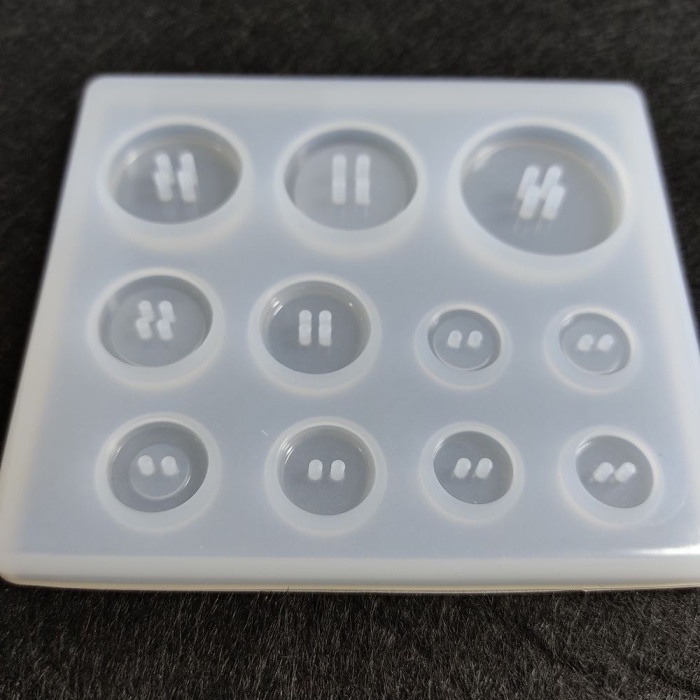 Reçine Epoksi Beton Düğme Silikon Kalıbı -Kod:109