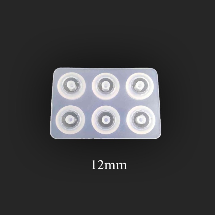 12 mm İnce Yassı Şambala Boncuk Reçine Epoksi Kalıp -Kod:91