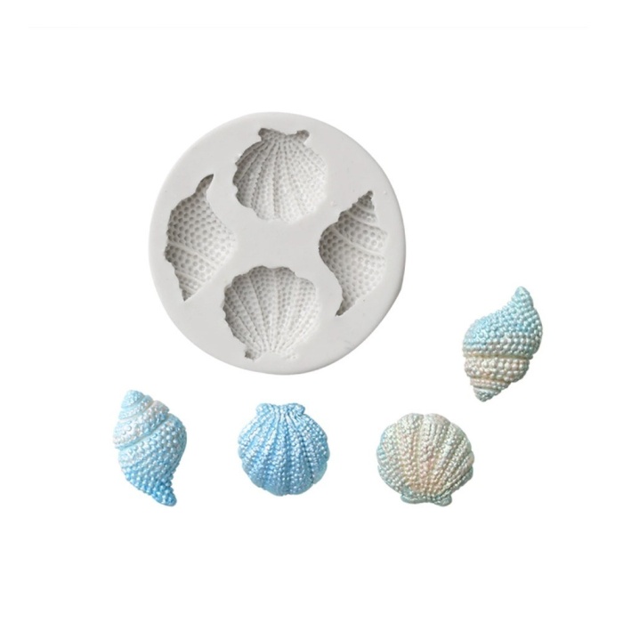 Reçine Epoksi,Mum,Sabun ve Beton Deniz Kabuğu Kalıbı -Kod:34