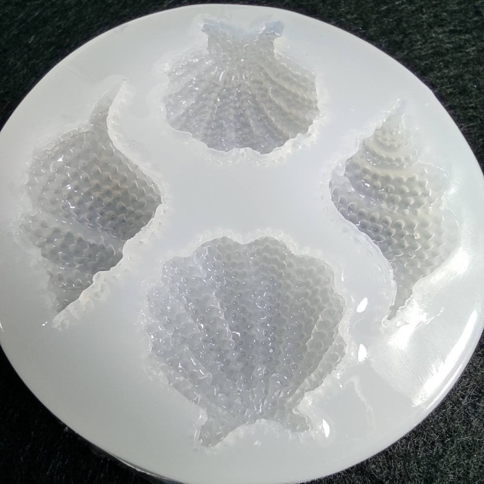 Reçine Epoksi,Mum,Sabun ve Beton Deniz Kabuğu Kalıbı -Kod:34