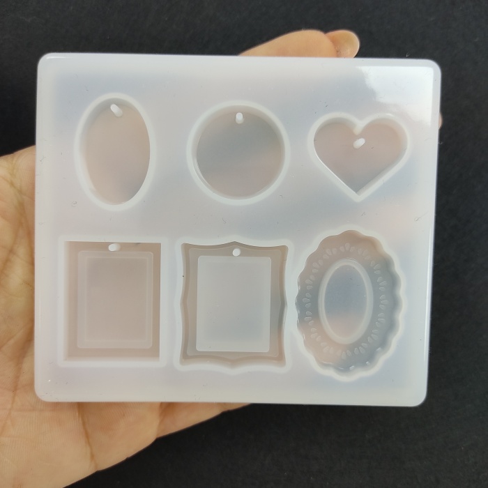 Reçine Epoksi Kalıbı - 6li Kolye -Kod:971