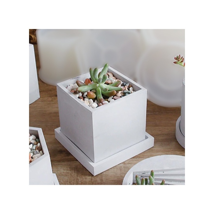 Reçine Epoksi ,Beton Kalıbı Bardak Altı Kare - Kod: 21