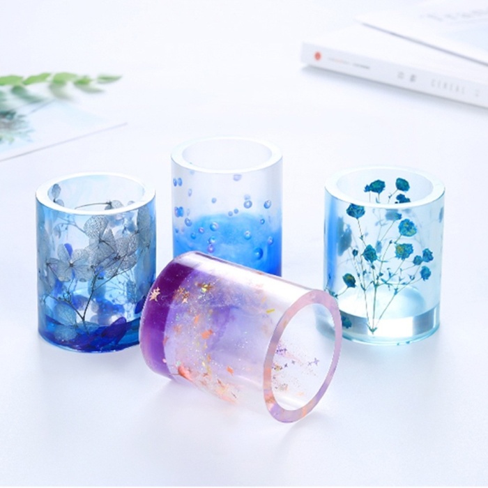 Reçine Epoksi ve Beton Kalıbı- Yuvarlak Kalemlik -Kod:65