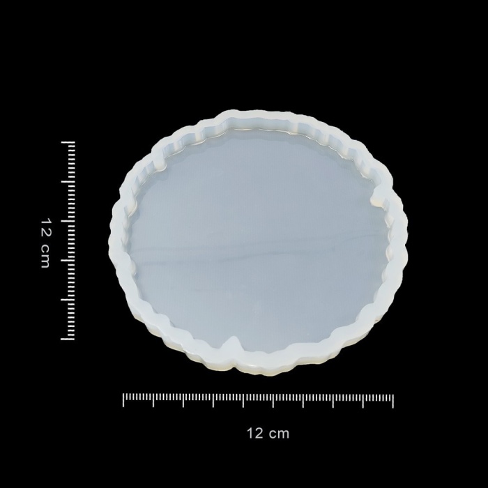 Tırtıklı Yuvarlak Bardak Altı Reçine Epoksi Kalıp - B1