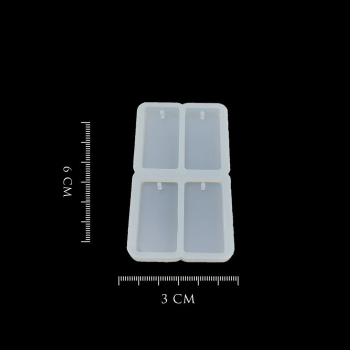 Dörtlü Magent Küçük Takı Epoksi Kalıp - Dikdörtgen - DK2